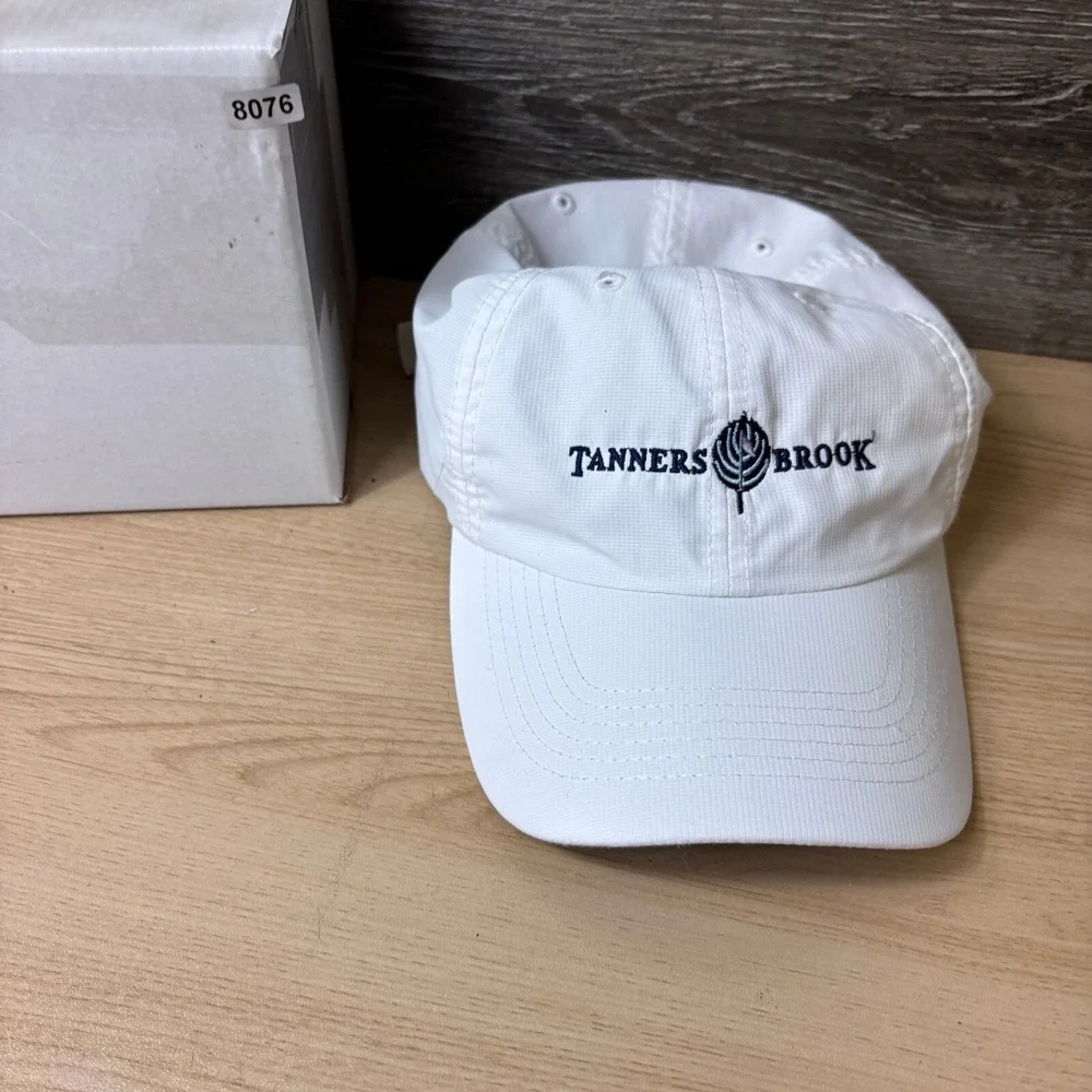 Tanners Brook Hat Strap Back White Performance Golf Golfing Minnesota Imperial - Picture 9 of 9